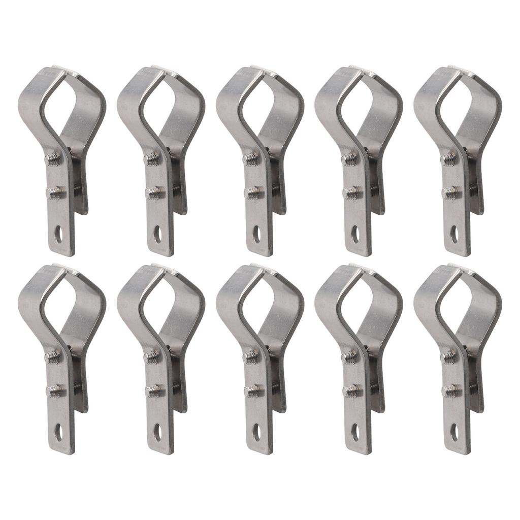 10 pièces Colliers de serrage de tuyau réglables en acier inoxydable SS304 pour l'installation de filet d'ombrage, poulie, petite roue suspendue, charnière