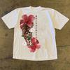 The Tiger and The Flowers Y2K Unisexs Streetwear Oversized Vintage Retro T Shirt Tee Cotton Unisex Summer Harajuku Hip Hop Unisex