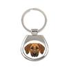 Rhodesian Ridgeback, African Lionhound, African Lion Dog - porte-clés géométrique avec une photo et l'inscription