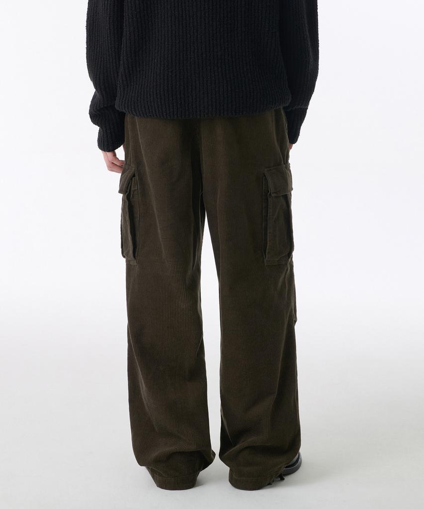 MUSINSA STANDARD Corduroy Parachute Cargo Pants [Dusty Khaki]