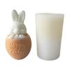 Moule à bougie en forme de lapin, œuf de pâques, en Silicone, pour la fabrication de bougies, de savon, de plâtre, ornements, décorations de fête de pâques, chocolat