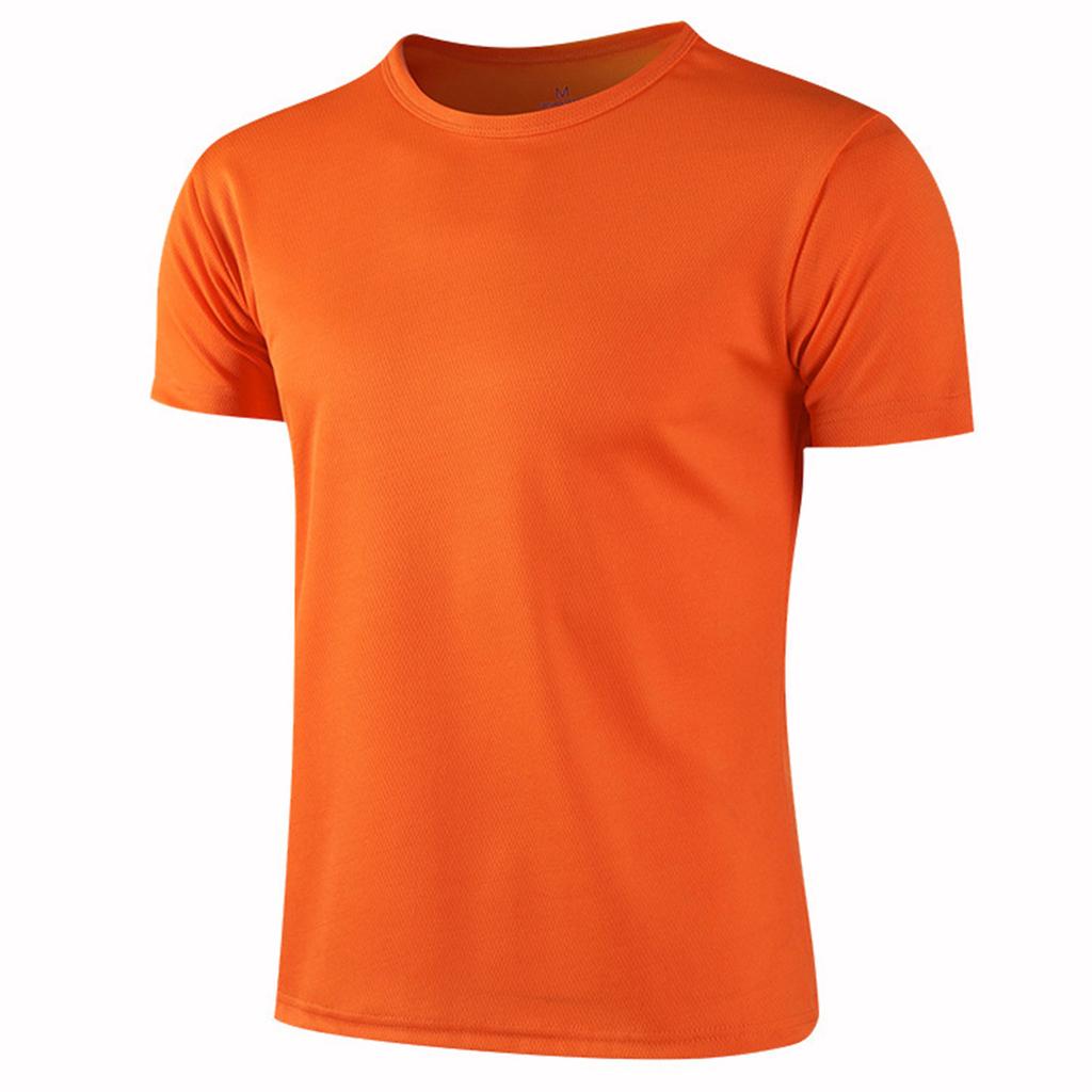 Boys Quick Dry Gym T-Shirt Short Sleeve Round Neck Solid Color Breathable Top for Running Fitness Workout