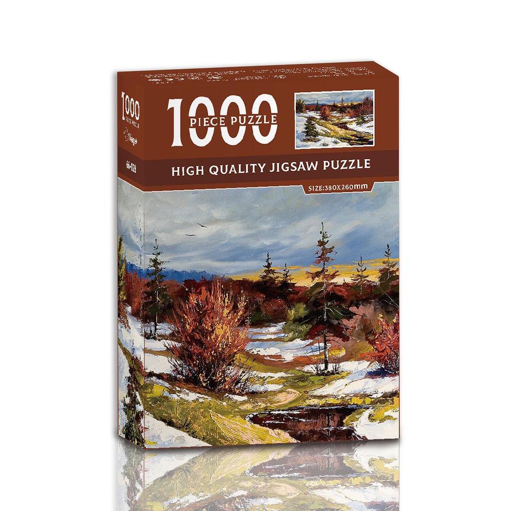 1000-Piece Van Gogh Starry Night Jigsaw Puzzle - High Difficulty Adult Stress Relief Toy, Educational for Kids