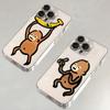 Luxury Funny Cartoon Monkey Pattern Phone Case For iPhone 17 Pro Max 16 15 Pro 14 13 Mini 12 11 17Air 16 Plus Clear Bumper Cover