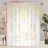 2 Peças - Eid al-Fitr Muçulmano - Cortina de Ramadã - Sala de Estar - Cortina decorativa para Quarto