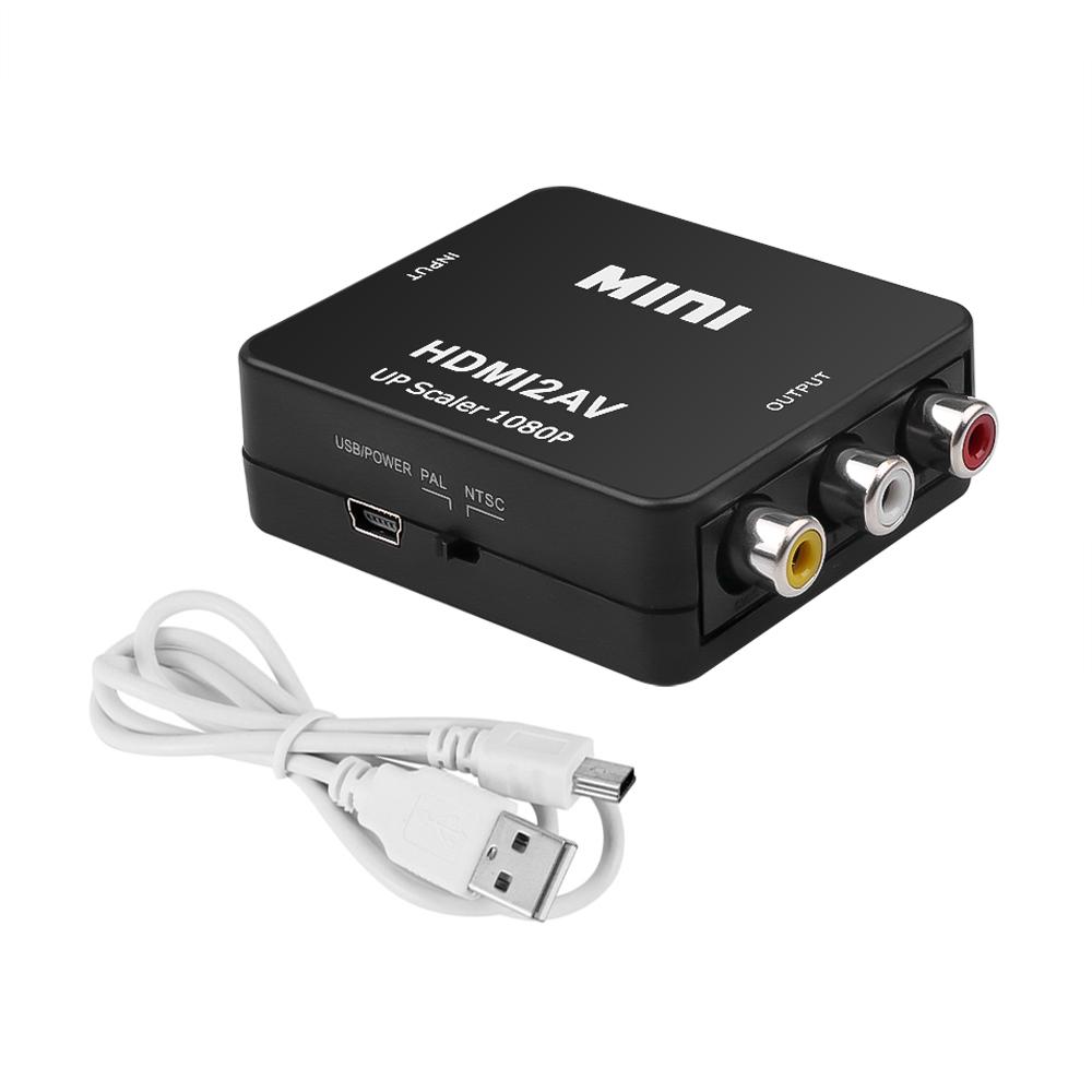 HDMI–RCA AV/CVBS adapter HD 1080P Mini HDMI2AV videokonverter doboz PS3 videomagnóhoz DVD PALMTSC PC