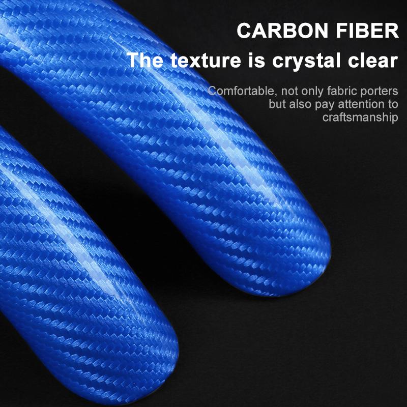 2pcs Carbon Fiber Non-Slip Steering Wheel Cover Car Accessories For Porsche Boxster Cayenne Panamera Macan Cayman 911 918 996 917 991