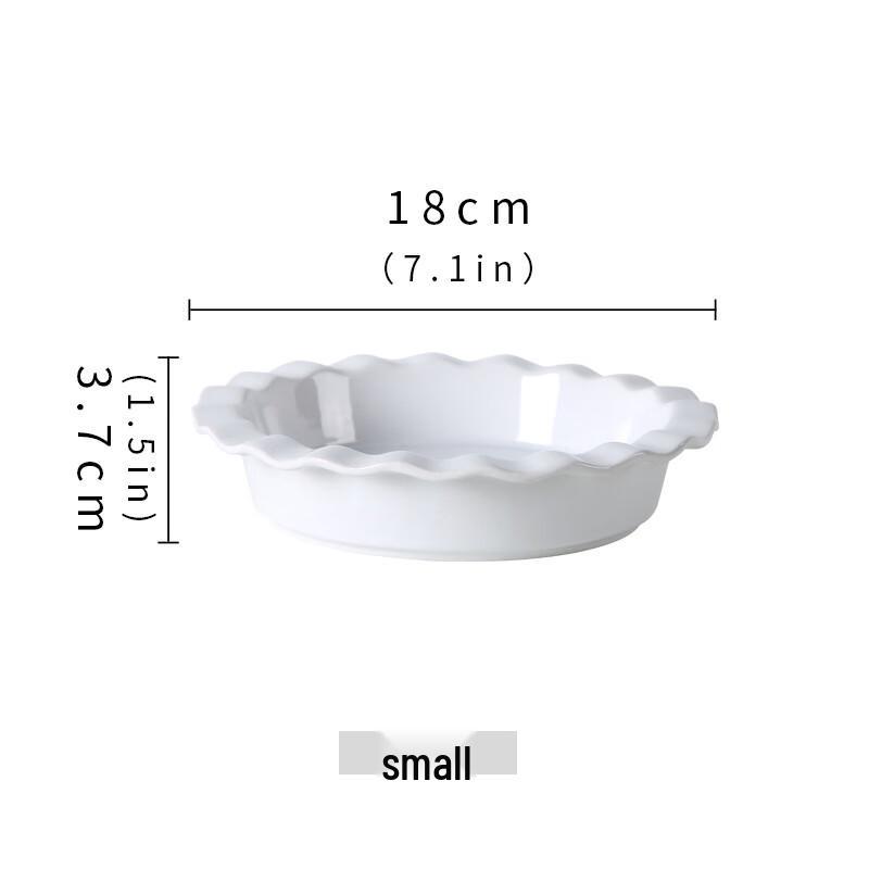 LISM Modern Ceramic Flower-Edge Deep Dinner Plate