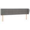 Exclusive House - Headboard with Ears Dark Grey 183x23x78/88 Cm Fabric
