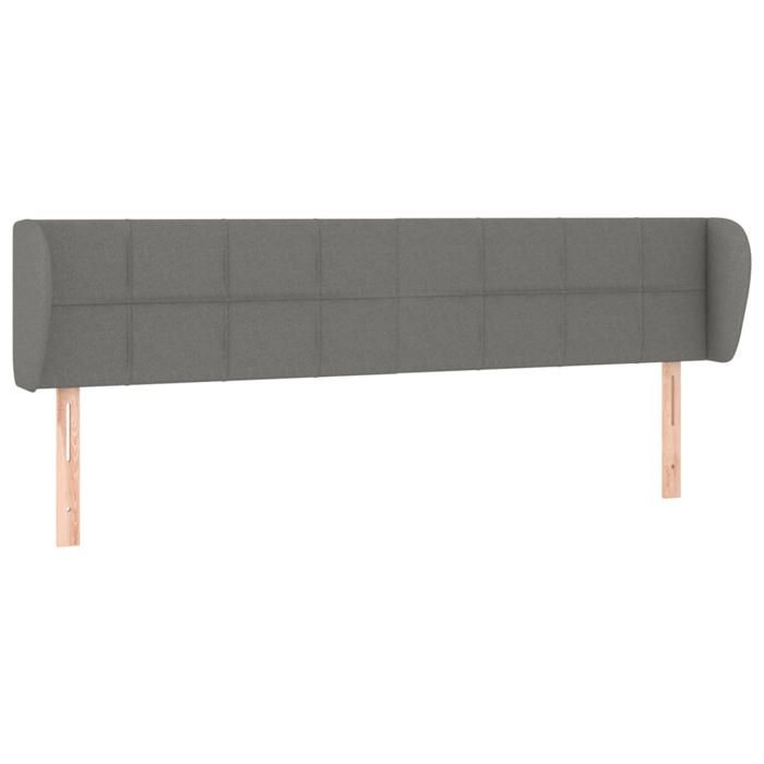 Exclusive House - Headboard with Ears Dark Grey 183x23x78/88 Cm Fabric