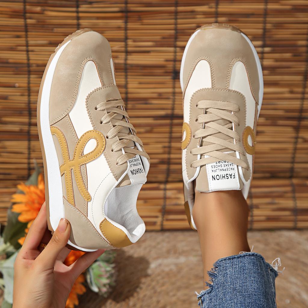 Fashion Women's Thick Sole Casual Sneakers Fashion Leather Vulcanized Shoes Designer Trainers Platform Lace Up Walking Shoes 2025
