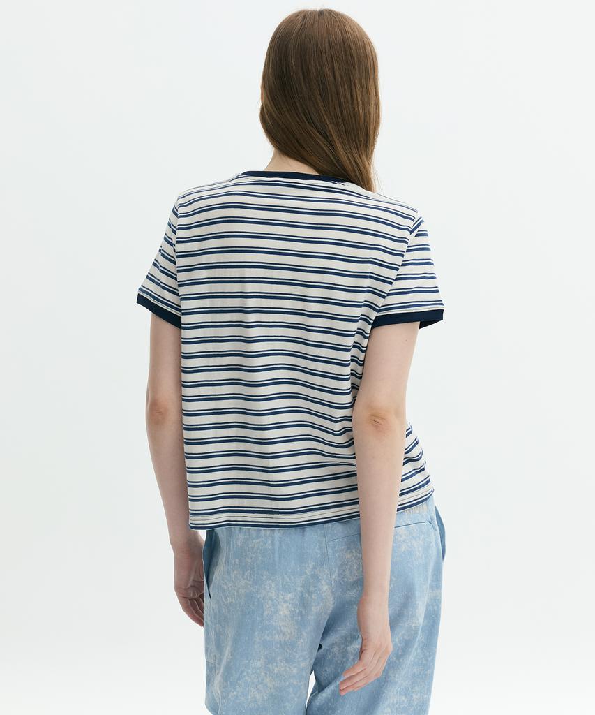 Keuleogsi Striped Ringer T-Shirt Navy