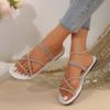 Plus Size Rhinestone Women's Two-Wear Non-Slip Sandals - Summer Fashion Outdoor Beach
