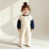 2025 New Spring Striped & Polka Dot Korean Style Pants for Kids - Stylish Girls' and Boys' Overalls