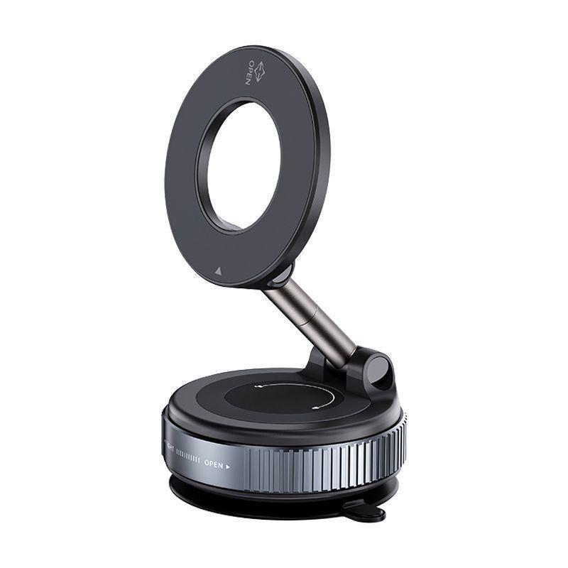 Vacuum Magnetic Car Phone Holder - Multifunctional Folding & Rotating Console Mount