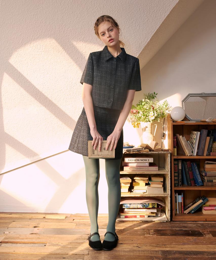 Lapineatteullie Preppy Bag Pleated Skirt