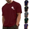 T-shirt à manches courtes et col rond à imprimé hawaïen décontracté et tendance pour homme