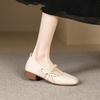 Shoes Women's 2025 New French Flat-soled Single Shoes Women's Shallow Mouth Mary Jane Small Leather Shoes Summer Spring and Autumn Evening Shoes