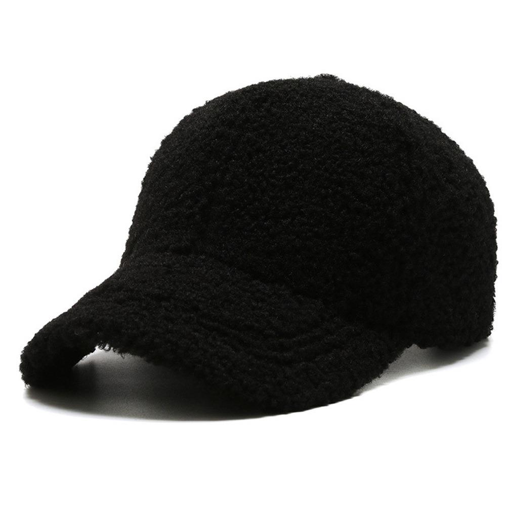 Unisex Plush Baseball Cap Warm Big Head Baseball Hat Fashion Outdoor Dad Hat  for Women & Men