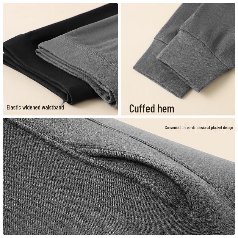 LANGSHA Men's Plus Size Thin Cotton Thermal Long Johns
