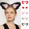 Plysch Kattöron Hårband Hållbart Metall Hårband Mångsidig Design Hårbygel Cosplay