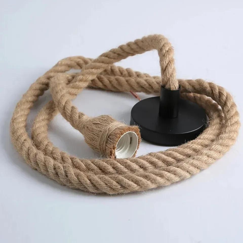 Priemyselné E27 Vintage Konopné Lano Závesné Svetlá Podkrovie Osobnosť Vnútorné Osvetlenie pre Podkrovie/Obývaciu Izbu/Bar Závesný Luster