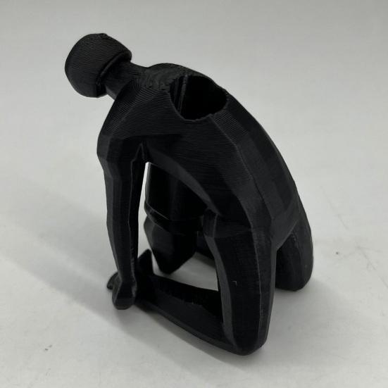 Pen Holder Crime Scene Silhouette Pen Stand Funny Humorous Desk Organizer for Office Supplies Makeup Brushes