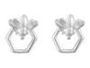 Silver Earrings Little Bees Women's Studs Bees Bee