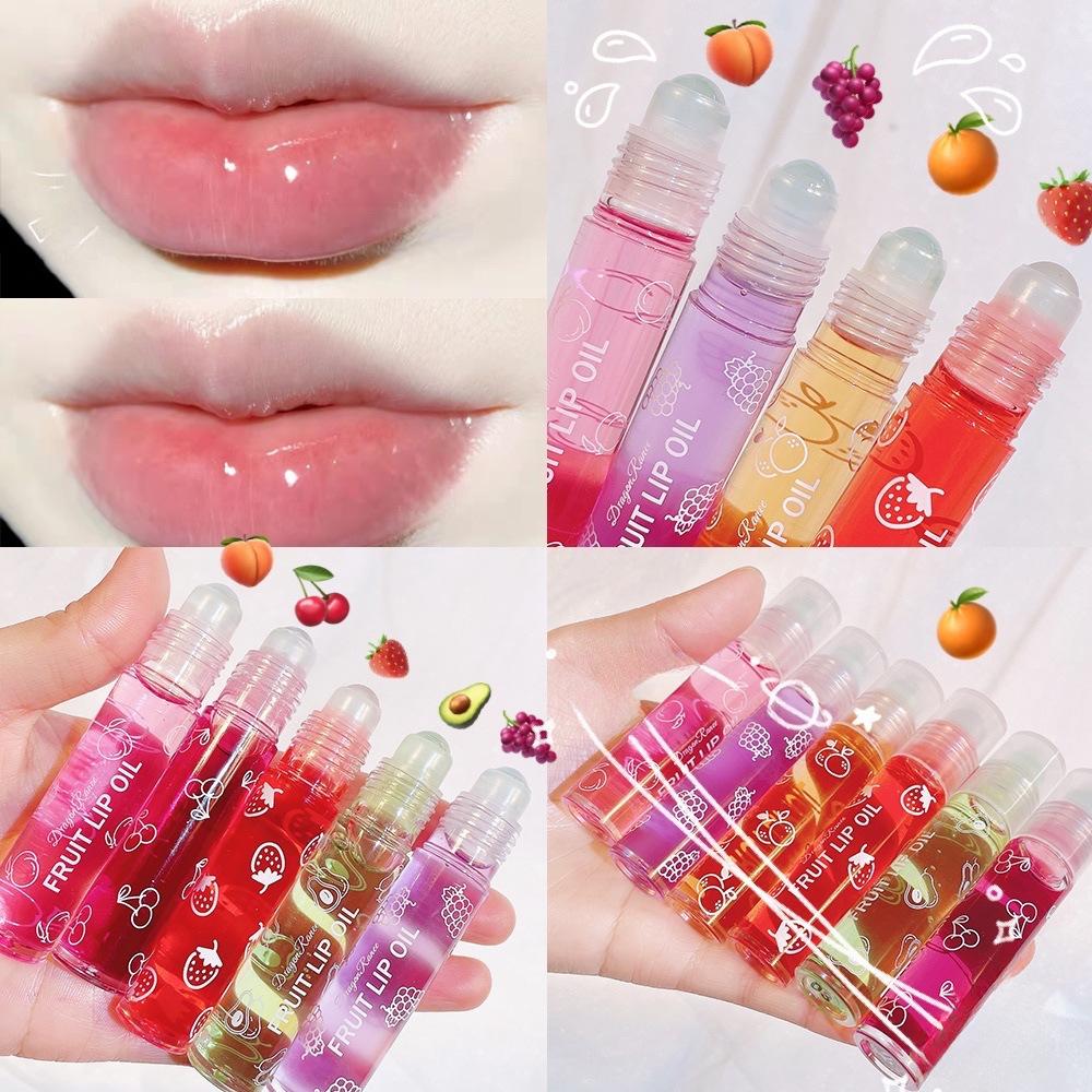 Bead Lip Oil Moisturizing Moisturizing Lipstick Liquid Hydrating Ball Mouth Oil Colorless Transparent Fruit Avocado Lip Oil