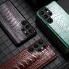 Luxury Genuine Leather Phone Case For Samsung Galaxy S 25 S25 S24 S23 Ultra S21 S22 Plus Note 20 A55 5G Back Cover