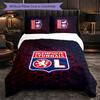 Lyon FC Thema Beddengoed 3 Delig Dekbedovertrek Set Decoratief Beddengoed Voor Tienerkamer Huisdecoratie