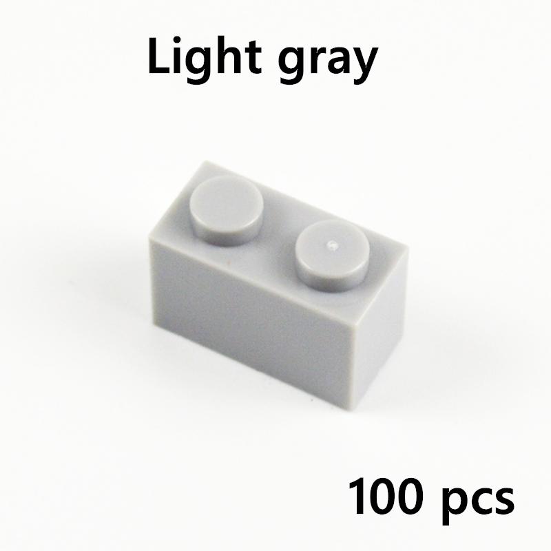 100pcs 1*2 Dot Thick Figures Bricks Educational Creative DIY Bulk 1x2 Dot Building Blocks Compatible with 3004 Classic Parts