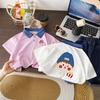 Children Boys Summer Polo Shirts Print Short Sleeve Baby Girls T-shirt Loose Casual Kid Boy Little Top