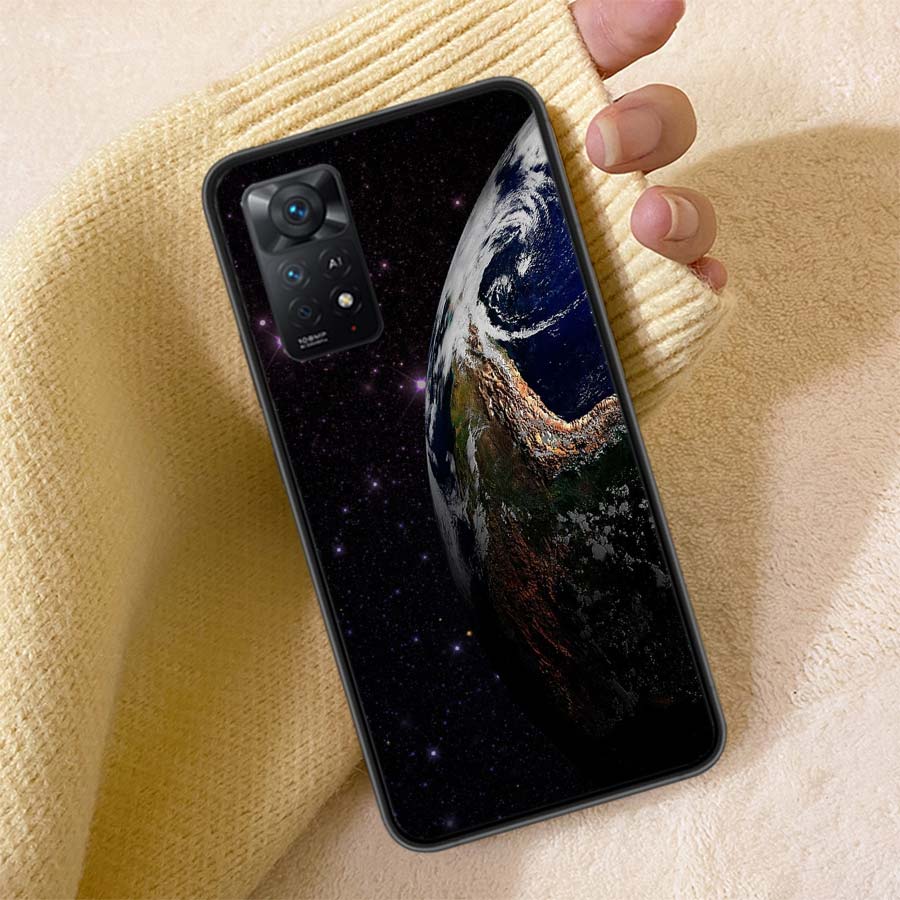 Coque de téléphone Terre, Étoiles, Espace Pour Redmi Note 13 14 15 Pro Plus 12 13C 12C 15C 9 10 10C 9T 9C 9A TPU Housse Souple Coques Transparentes pour Téléphone