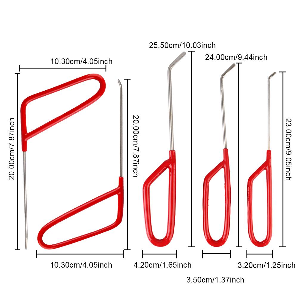 Auto Body Dent Removal DingsHails Dent Repair Tool Rod Hook StainlessSteel Car Dent Repair Flat Bar Hail Hook Repair Tool Dent Repair Pry Bar
