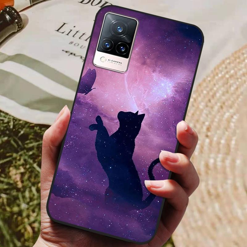 For Coque vivo V21e Case Silicon Back Cover Phone Case For vivo V21e Cases Soft bumper Funda on vivo V2061 V21 e V 21e 6.44" Bag