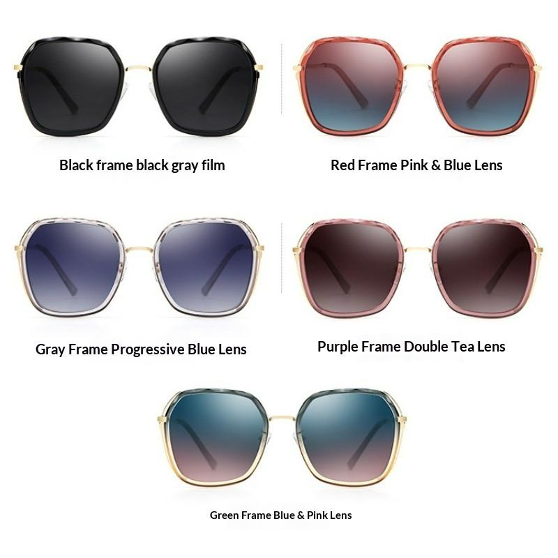 Korean Polarized Sunglasses Women's Trendy Large Frame Retro Sunglasses Women's Glasses Women's High-end Polarizers