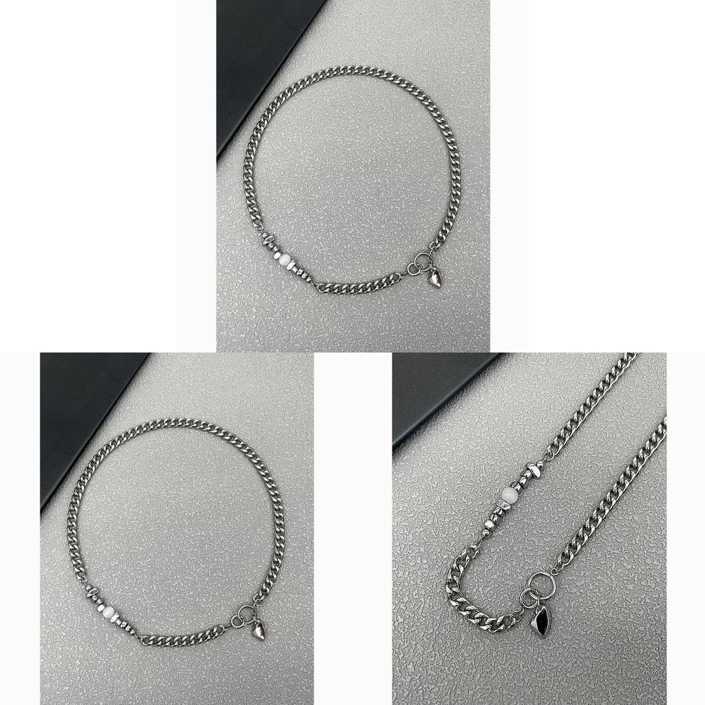 Mens Minimalist Titanium Steel Necklace With Geometric Design For Street Style Men Women