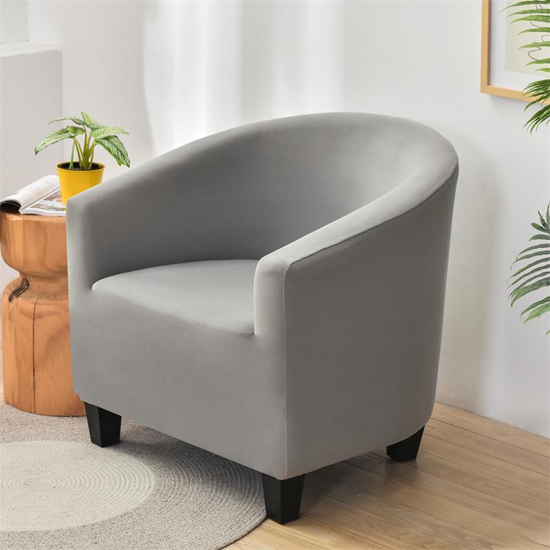 Spandex Floral Club Tub Chair Covers Stretch Single Sofa Slipcover Non-Slip Armchair Protector for Home Living Room Bar Hotel