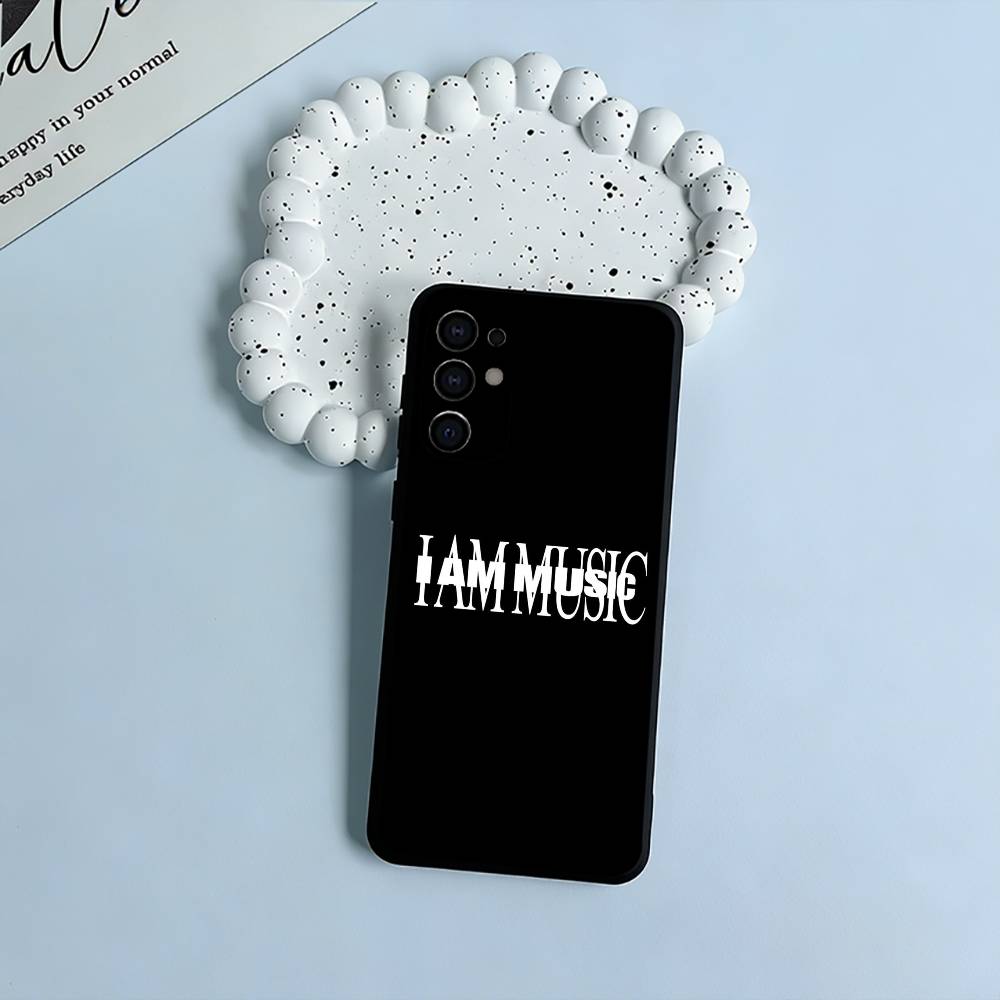 I AM MUSIC (Playboi Carti) Black Soft Silicone Phone Case for Samsung S25, S24, S21, S22, S23, S30, Ultra, S20, Plus, FE, Lite
