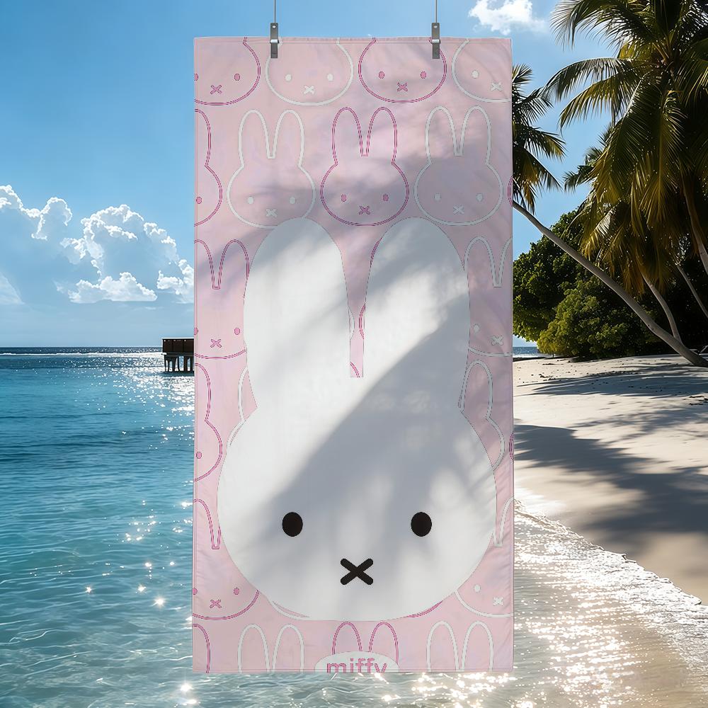 Cartoon cute M-Miffy Towel Drying Bath Towel Applicable To Light Swimming Camping Yoga Beach Out