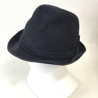 OTTMAR REICH/Klobouk Fedora/Námořnická modrá/Vintage/Západní Německo(POUŽITÝ)