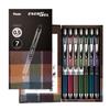 PENTEL EnerGel Gel Ink Ballpoint Limited Silver 7 Colors Pen, Retractable, Edition, 0.5mm, Barrel, BLN75-L7,
