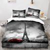 Eiffel Tower Bedding Duvet Cover Set 3D Digital Printing Bed Linen Fashion Design Comforter Cover Bedding Sets Bed Set