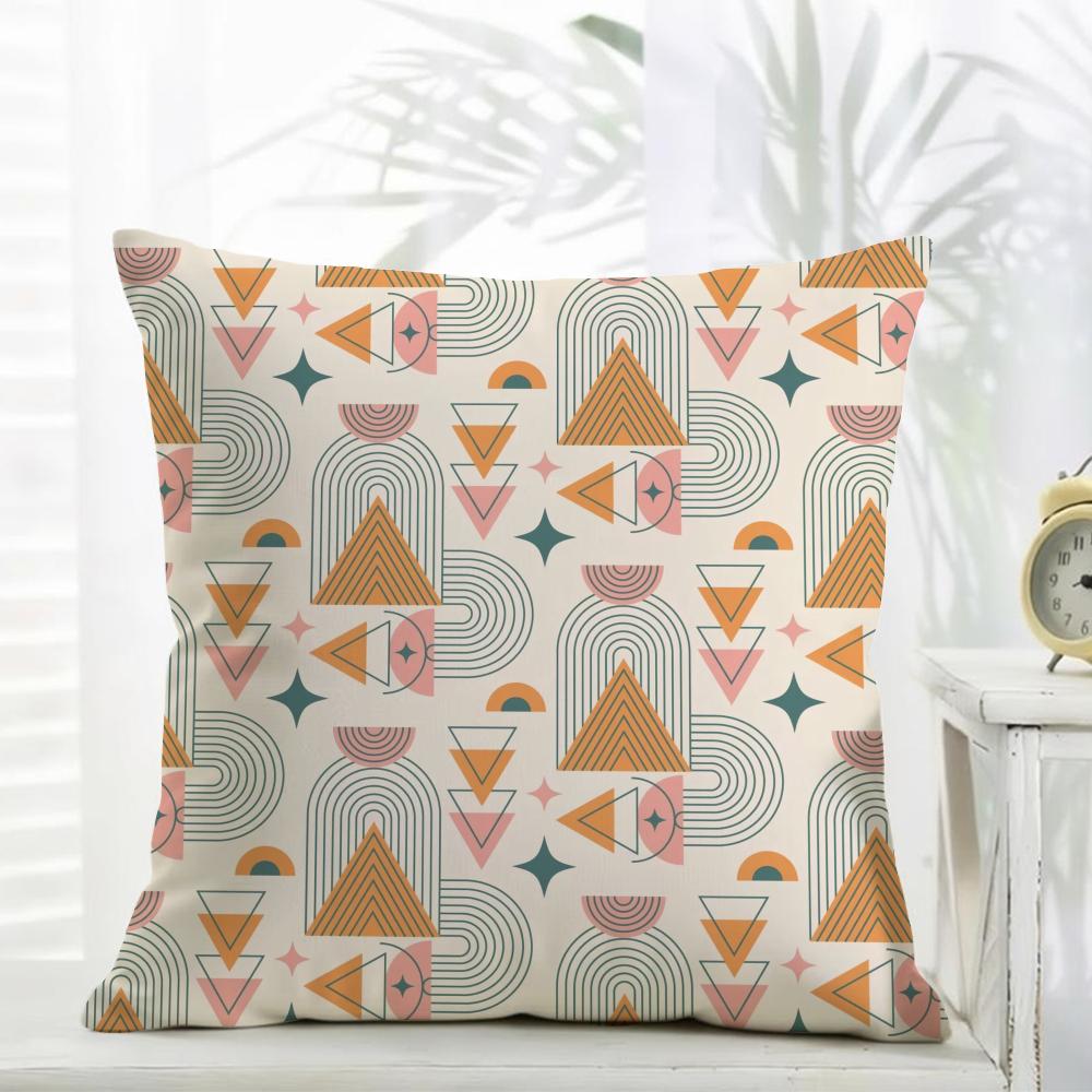 Boho Plant Nordic Cushion Cover Comfort Daily Washable Linen Soft  for Sofa Bed Home Room Decor