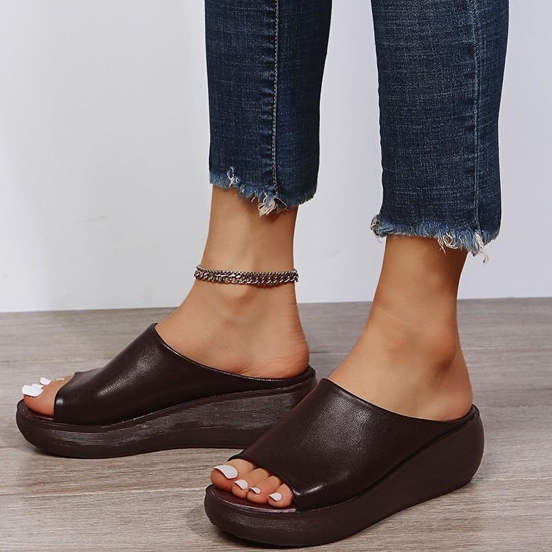 Fashion Flats Women's Platform Slippers 2025 New Woman Shoes Fashion Classical Sandals Summer Cozy Flip Flops Casual Walking Zapatillas
