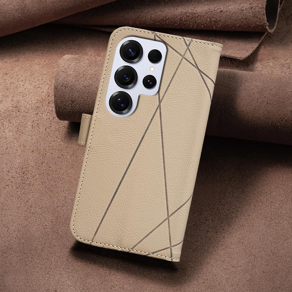 Embossed Line Card Solt Wallet Case For Samsung S25 Ultra S24 Plus S23 S22 A16 A26 A36 A56 A06 A17 A07 Slim Fit RFID Bag Cover
