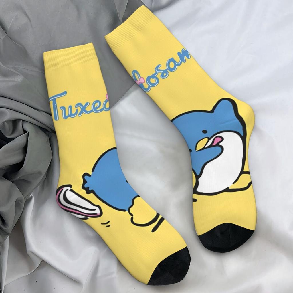 Sanrio Tuxedo Sam Pinguin Strümpfe Damen Herren Socken Warm Weich Trendige Socken Winter Laufen Sport Rutschfest Grafik Socken Geschenk