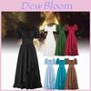 Elegant Medieval Vintage Dress With Irregular Hem Adorned In Beautiful Colors For Renaissance Stage Performances And Events