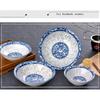 Ceramic Bowl,Ceramic Cereal Bowls, Soup Bowl/Salad Bowls, Japanese Bowls, Set of 2 Assorted Designs, Blue and White(7in)